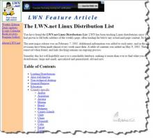 ไปตรวจสอบลีนุกซ์ประเทศต่างๆ ว่ามีสายพันธ์ใดบ้าง (LWN.net Linux Distribution List)